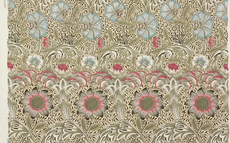 Artwork: Corncockle, William Morris (Design 1883, made 1917–25) · Art Institute of Chicago, CC0