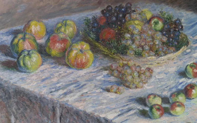 Artwork: Apples and Grapes, Claude Monet (1880) · Art Institute of Chicago, CC0